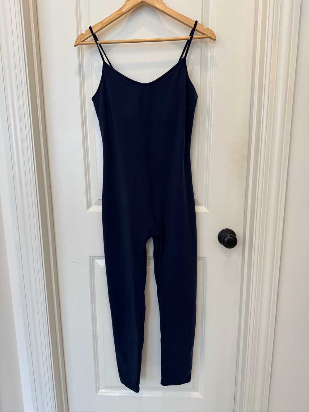 J. Crew Navy Slim Spaghetti-Strap Jumpsuit